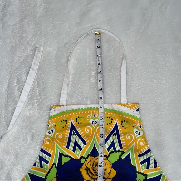 Frida Khalo Kitchen Apron Fridita Mandil Playful handmade  Adult Pockets yellow* - Picture 8 of 10